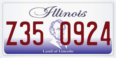 IL license plate Z350924