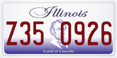 IL license plate Z350926