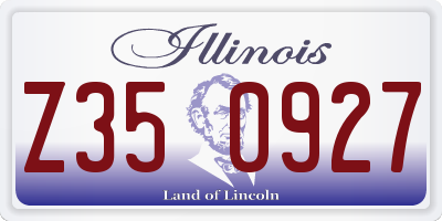 IL license plate Z350927