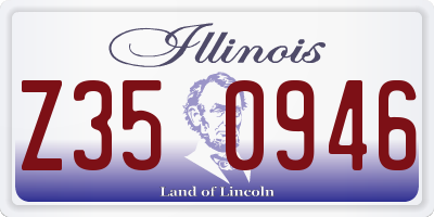IL license plate Z350946