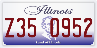 IL license plate Z350952