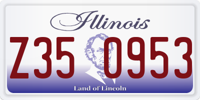 IL license plate Z350953