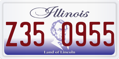 IL license plate Z350955