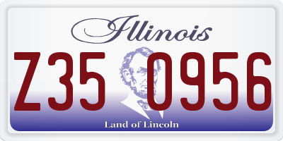 IL license plate Z350956
