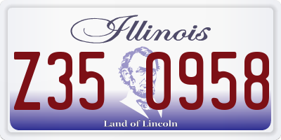 IL license plate Z350958