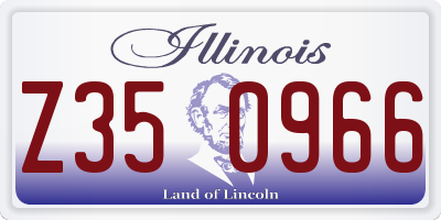 IL license plate Z350966