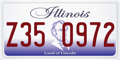 IL license plate Z350972
