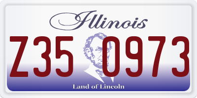 IL license plate Z350973