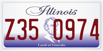 IL license plate Z350974