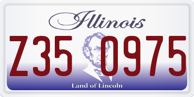 IL license plate Z350975