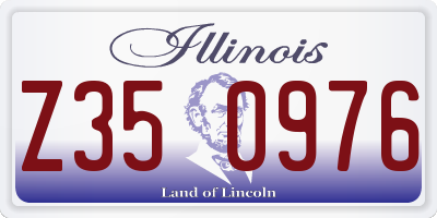IL license plate Z350976