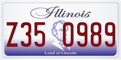 IL license plate Z350989
