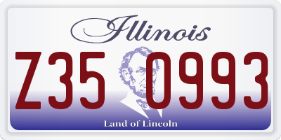 IL license plate Z350993
