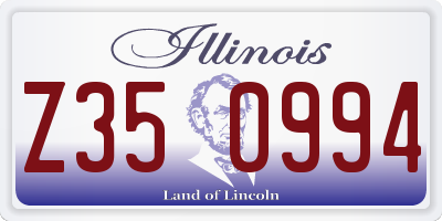 IL license plate Z350994