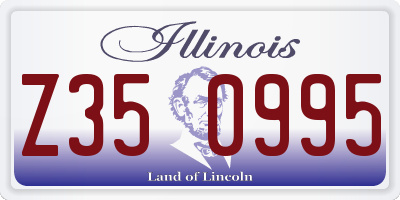 IL license plate Z350995