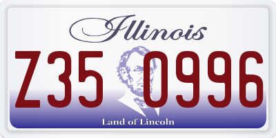 IL license plate Z350996