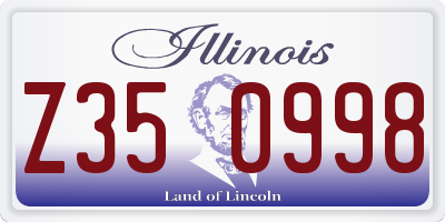 IL license plate Z350998