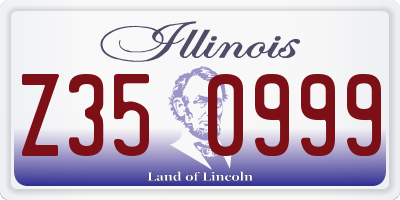 IL license plate Z350999