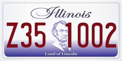 IL license plate Z351002
