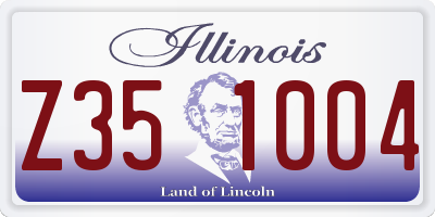 IL license plate Z351004