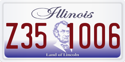 IL license plate Z351006