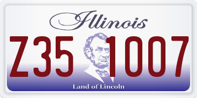 IL license plate Z351007