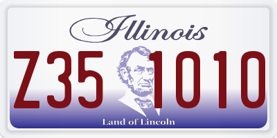 IL license plate Z351010