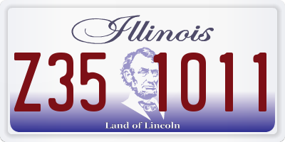 IL license plate Z351011