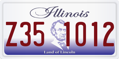 IL license plate Z351012
