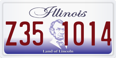 IL license plate Z351014