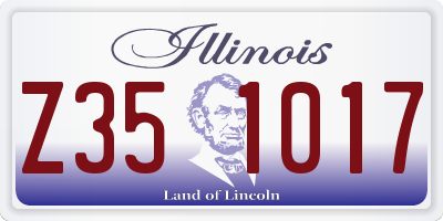 IL license plate Z351017