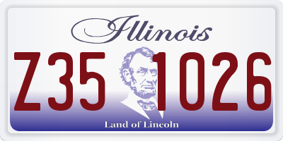IL license plate Z351026
