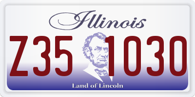 IL license plate Z351030