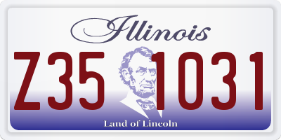 IL license plate Z351031