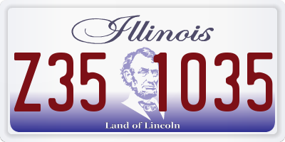 IL license plate Z351035
