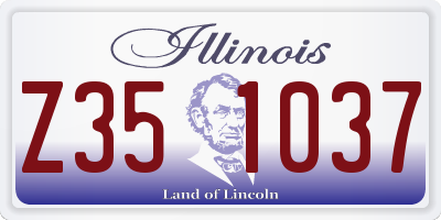IL license plate Z351037