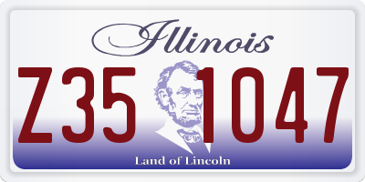 IL license plate Z351047