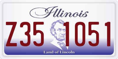 IL license plate Z351051