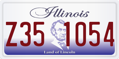 IL license plate Z351054