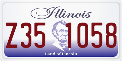 IL license plate Z351058