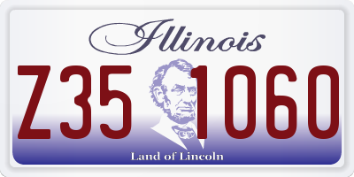 IL license plate Z351060