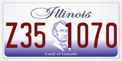 IL license plate Z351070