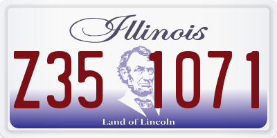 IL license plate Z351071