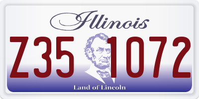 IL license plate Z351072