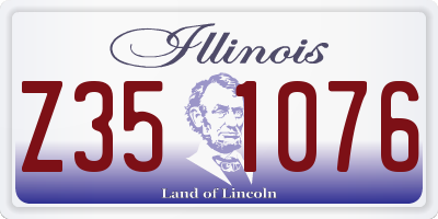 IL license plate Z351076