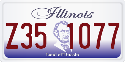 IL license plate Z351077