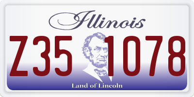 IL license plate Z351078
