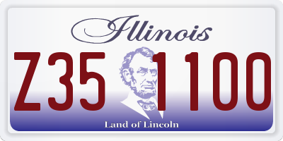 IL license plate Z351100