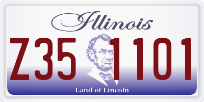 IL license plate Z351101