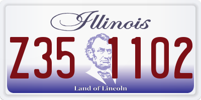 IL license plate Z351102